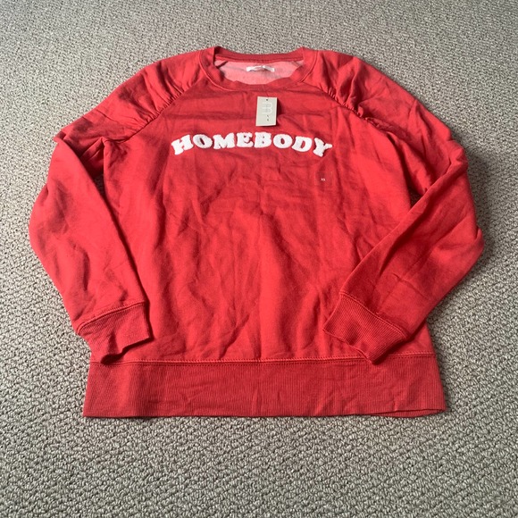 Maurices Womens Sweatshirt Size XS Red Homebody Crew Neck Pullover Long Sleeve - Picture 2 of 12